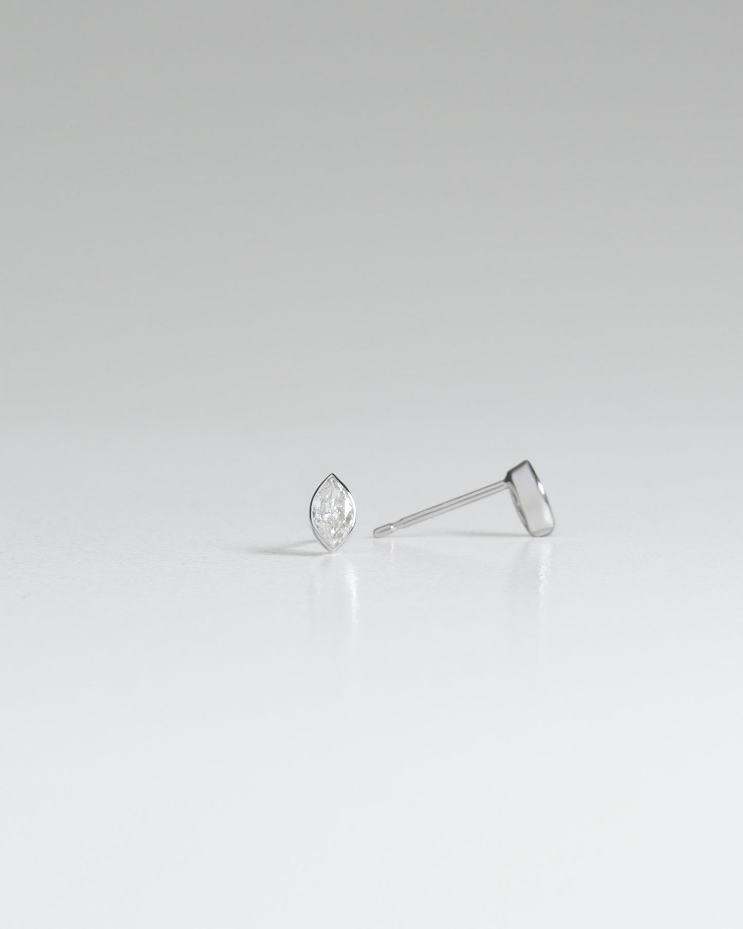 0.36ct Marquise Diamond Bezel Studs